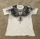 Threebooy 2000s Affliction High Street Y2K Mens T shirt Retro Graphic Print Oversized T Shirt Harajuku Gothic Cotton Short Sleeve Tops New